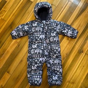 Columbia Infant Snowsuit 6-12 month Navy Like New